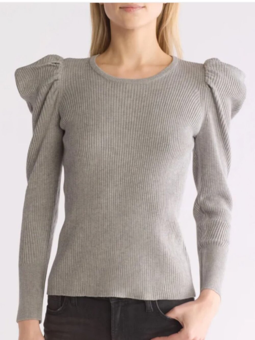 NWT Joe's Puff Shoulder Ribbed Sweater Size M